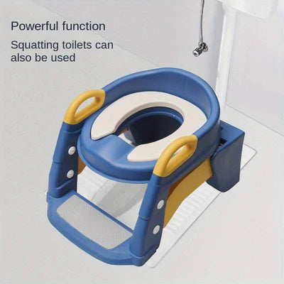 2 in 1 Foldable Potty Training Toilet Seat & Ladder | Soft Cushion & Anti-Slip
